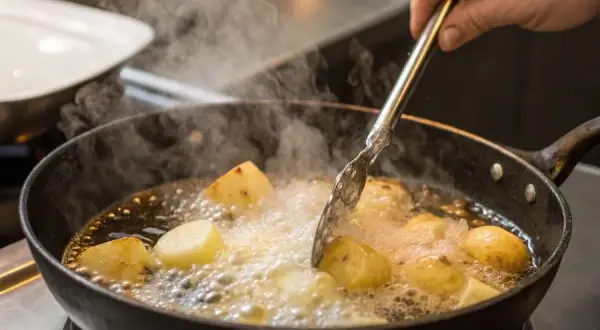 Dlaczego olej się pieni przy smażeniu frytek? Proste rozwiązania