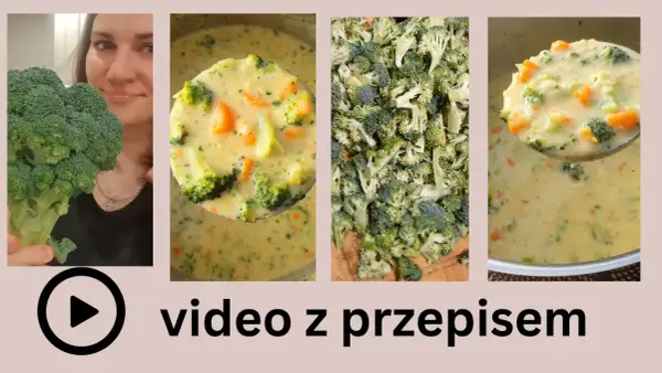 Kremowa zupa z brokułów z ziemniakami, przygotowana z świeżych składników. Wideo z przepisem.